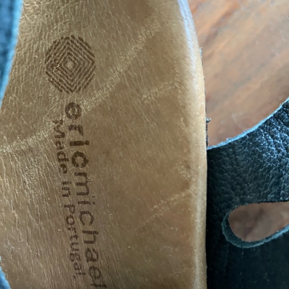 Black suede sandals size 8.5 - Picture 4 of 4